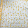 Beaded Lace Fabric on Polyester Net Mesh 54"