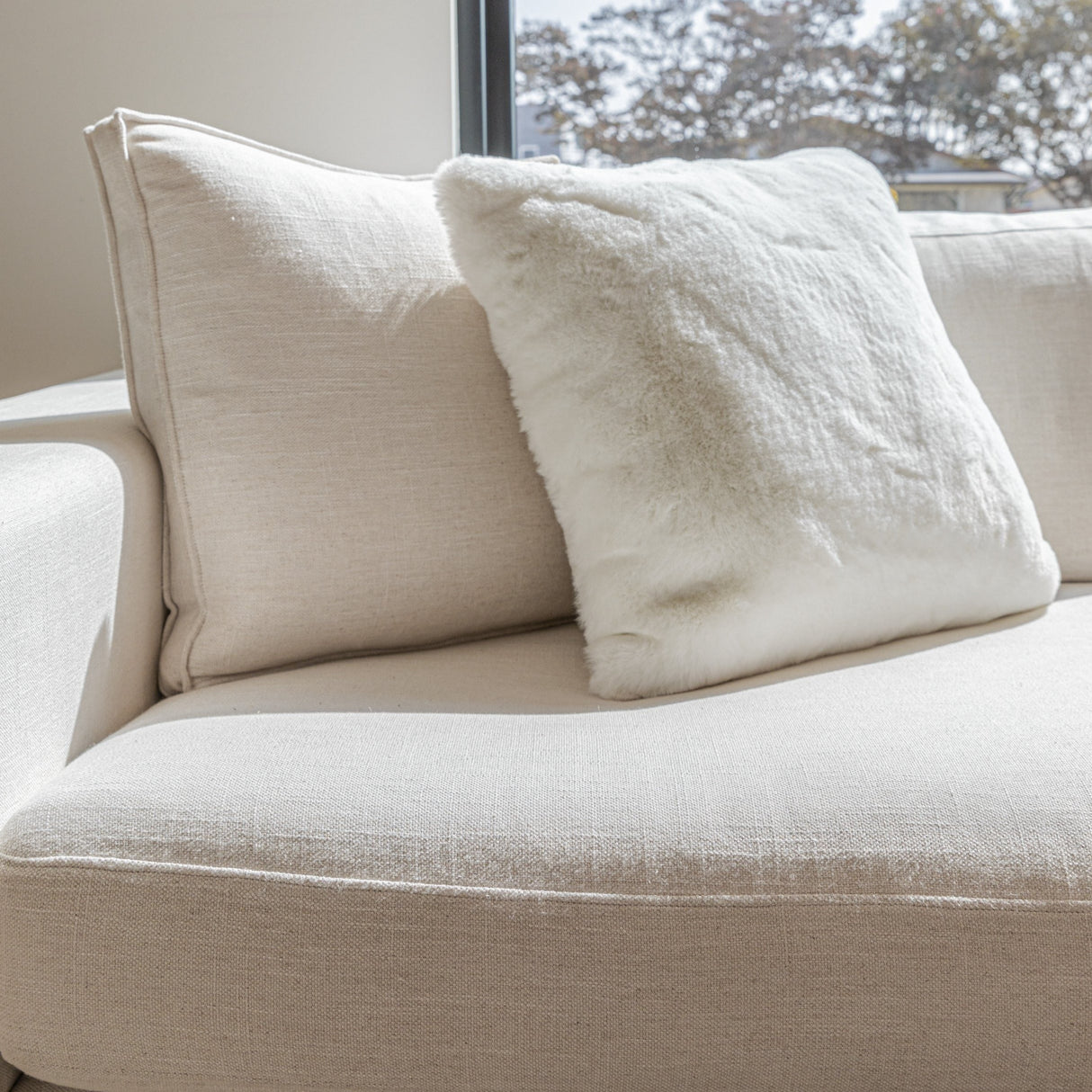 Soft Cozy Fuzzy Faux Fur Pillow - Faux Fur Fabric, Solid, 20" X 20", Black, Charcoal Gray, Offwhite, Silver, Mocha, Rose, Navy, Honey Gold, Teal Blue (1 Piece)