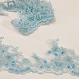 Beaded Corded Lace Trim Organza