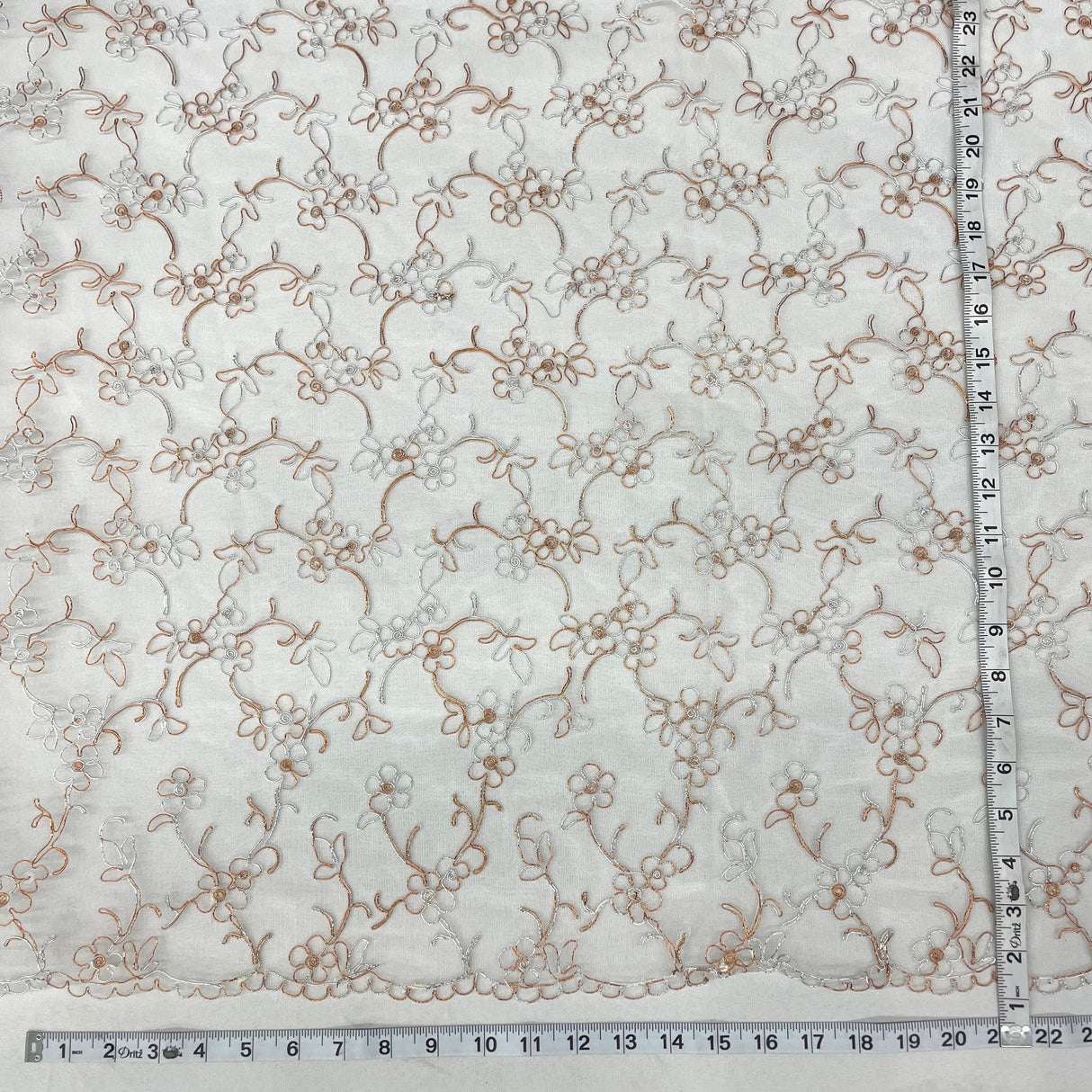 Corded Bridal Lace Fabric 54" Polyester Net Mesh