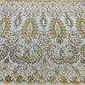 Beaded Embroidered Lace Fabric