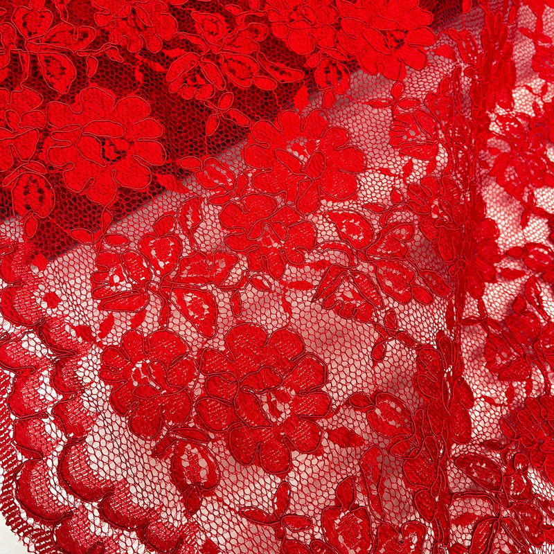 1 Yard Elegant Beaded Lace Fabric with Embroidery on 100% Polyester Mesh, GD-5926