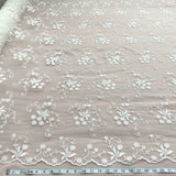 Embroidered Corded Bridal Lace Mesh