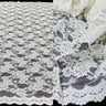 1 Yard Corded Bridal Lace Fabric Embroidered on Polyester Net Mesh 54 inch Width