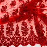 Beaded Corded Lace Fabric 52" Wide