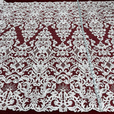Embroidered Bridal Lace White Ivory