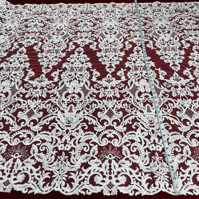 Embroidered Bridal Lace White Ivory