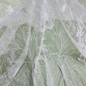 1 Yard Elegant Beaded Lace Fabric Embroidered on 100% Polyester Net Mesh White