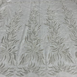 1 Yard Beaded Lace Fabric Embroidered on 100% Polyester Net Mesh