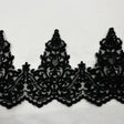 Polyester Net Mesh Corded Lace Trim 6" Wide