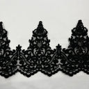 Polyester Net Mesh Corded Lace Trim 6" Wide