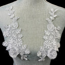 Corded Floral Applique Mesh Lace