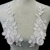 Corded Floral Applique Mesh Lace