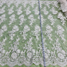 Beaded Corded Bridal Lace Ivory Mesh