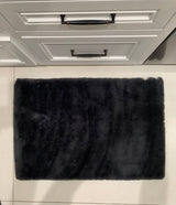 Faux Fur Rug Fabric - Charcoal Gray, 2' X 3' (1 Piece)