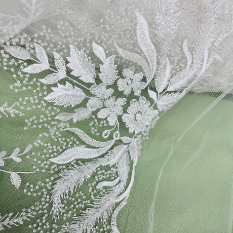 Beaded Embroidered Lace Mesh