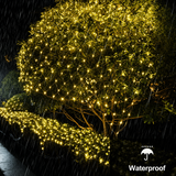 LED Net String Lights, 3m×2m Christmas Net Lights, 96/192 LEDs IP44 Waterproof Connectable Outdoor Mesh