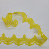 Beaded Corded Lace Trim on Net Mesh
