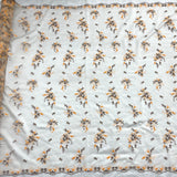 Beaded Lace Fabric Embroidered On 100 Percent Polyester Net Mesh - Yellow, Lilac, Brown/Orange, 54" Width (1 Yard)