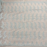 Corded Bridal Lace Fabric on Polyester Mesh