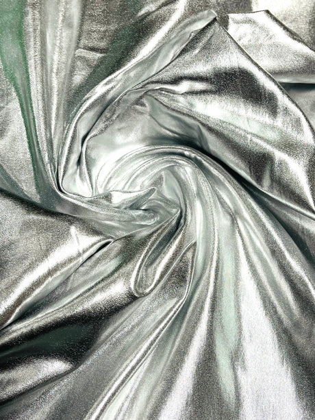 Metallic Foil Lame Spandex Fabric - Metallic Finish, 54" Width (1 Yard)
