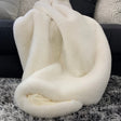 Soft Cozy Faux Fur Fabric - Offwhite, Chinchilla Rabbit Fur Look, 50" X 60" (1 Piece)