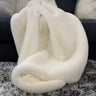Soft Cozy Faux Fur Fabric - Offwhite, Chinchilla Rabbit Fur Look, 50" X 60" (1 Piece)