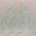 Corded Lace Trim Embroidered Polyester Net Mesh 13"