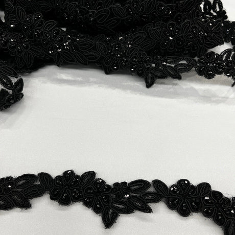 Beaded Corded Lace Trim