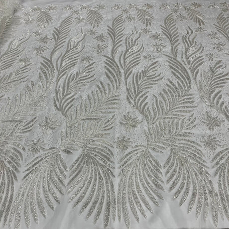 Beaded Corded Bridal Lace Mesh