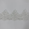 Beaded Corded Lace Trim 4" Polyester Net Mesh