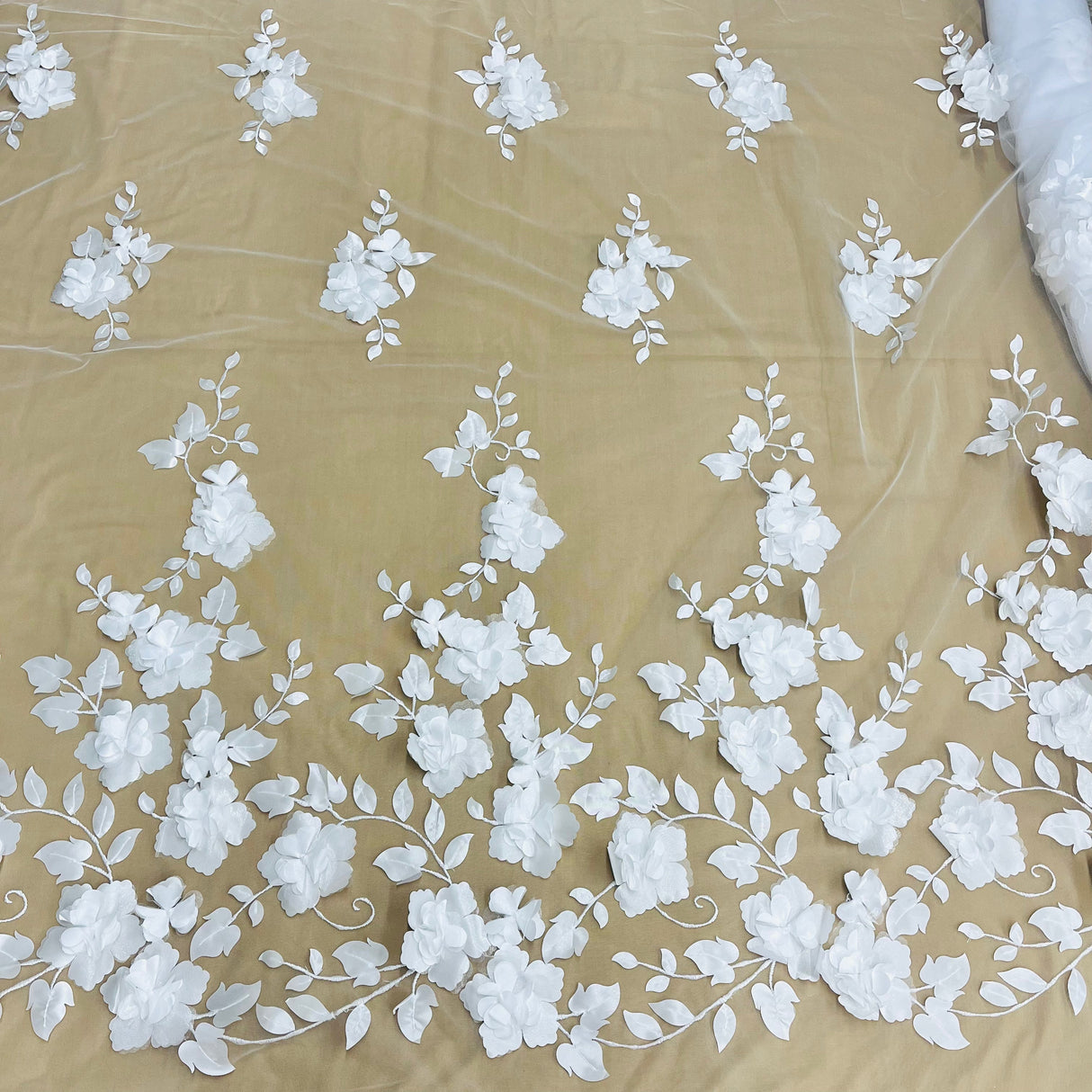 3D Floral Lace Fabric 60" Wide