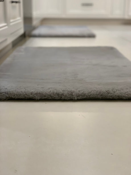 Faux Fur Rug Fabric - Charcoal Gray, 2' X 3' (1 Piece)