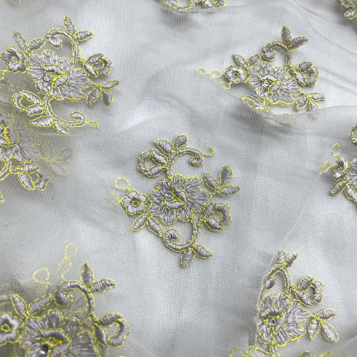 Beaded Embroidered Lace Mesh