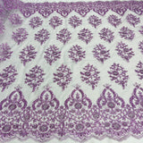 Beaded Corded Bridal Lace Mesh