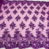 Beaded Corded Bridal Lace Mesh