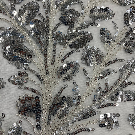 Beaded Sequined Lace Fabric
