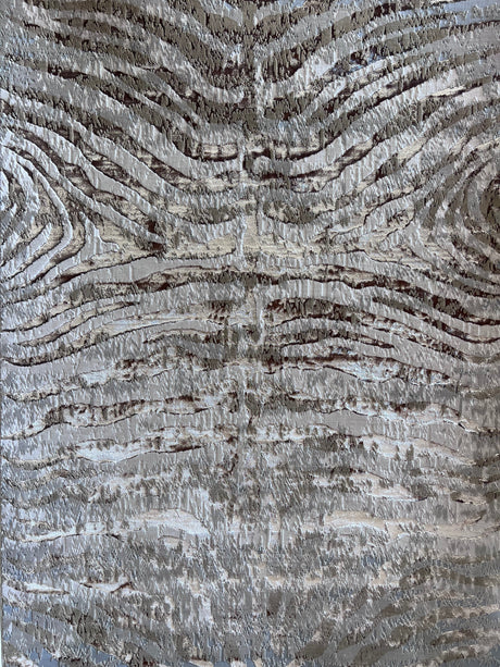 Maximus 187 Polyester Viscose Blend Fabric - Safari Zebra Animal Print, Color-Changing Flat Weave, 7'6" X 10'3" (1 Rug)