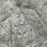 Beaded Lace Fabric Silver Mesh