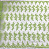 Corded Bridal Lace Fabric on Polyester Mesh