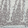 Beaded Lace Fabric on Polyester Net Mesh