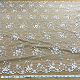 Embroidered Corded Bridal Lace Mesh