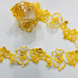 Beaded Lace Trimming on Polyester Organza