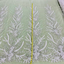 Beaded Embroidered Lace Fabric