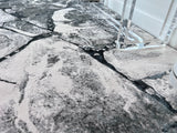 Tess 911 Gray Polyester Area Rug - Gray, TES911 Gray (5' 3" X 7' 4")