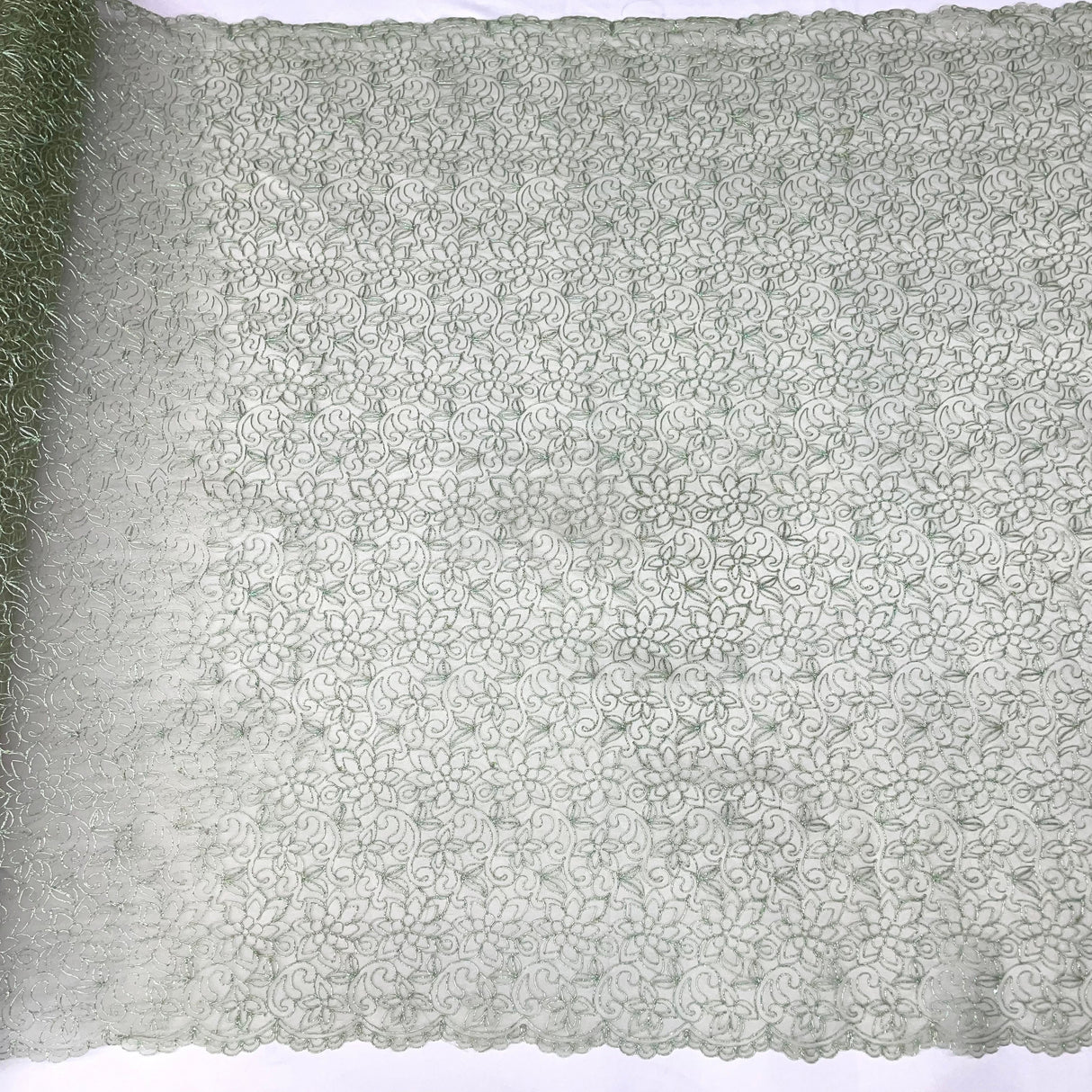 Corded Bridal Lace Fabric 54" Polyester Net Mesh