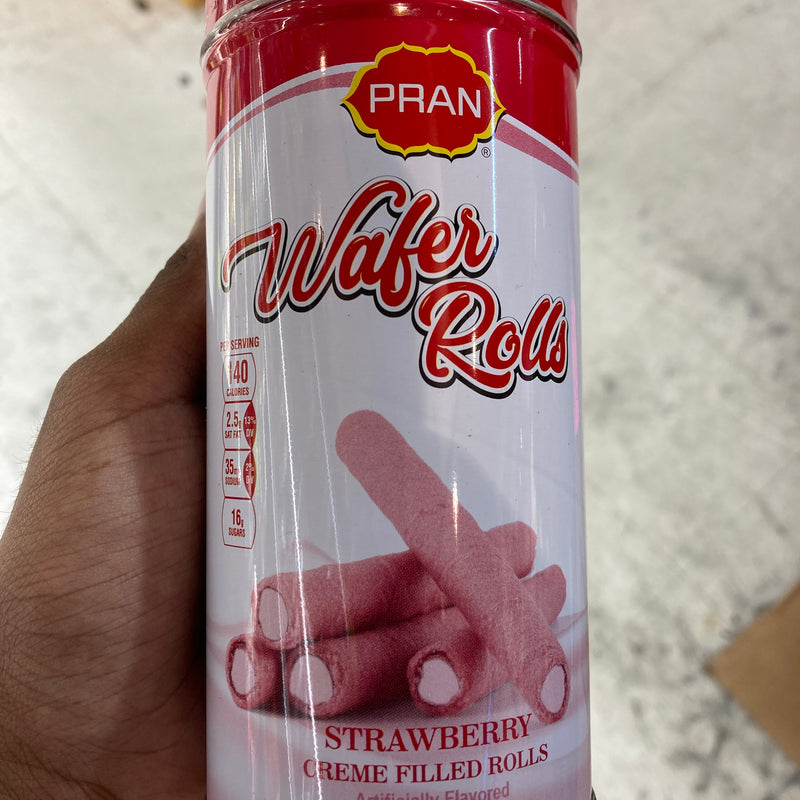 Pran Wafer Rolls Strawberry Flavor