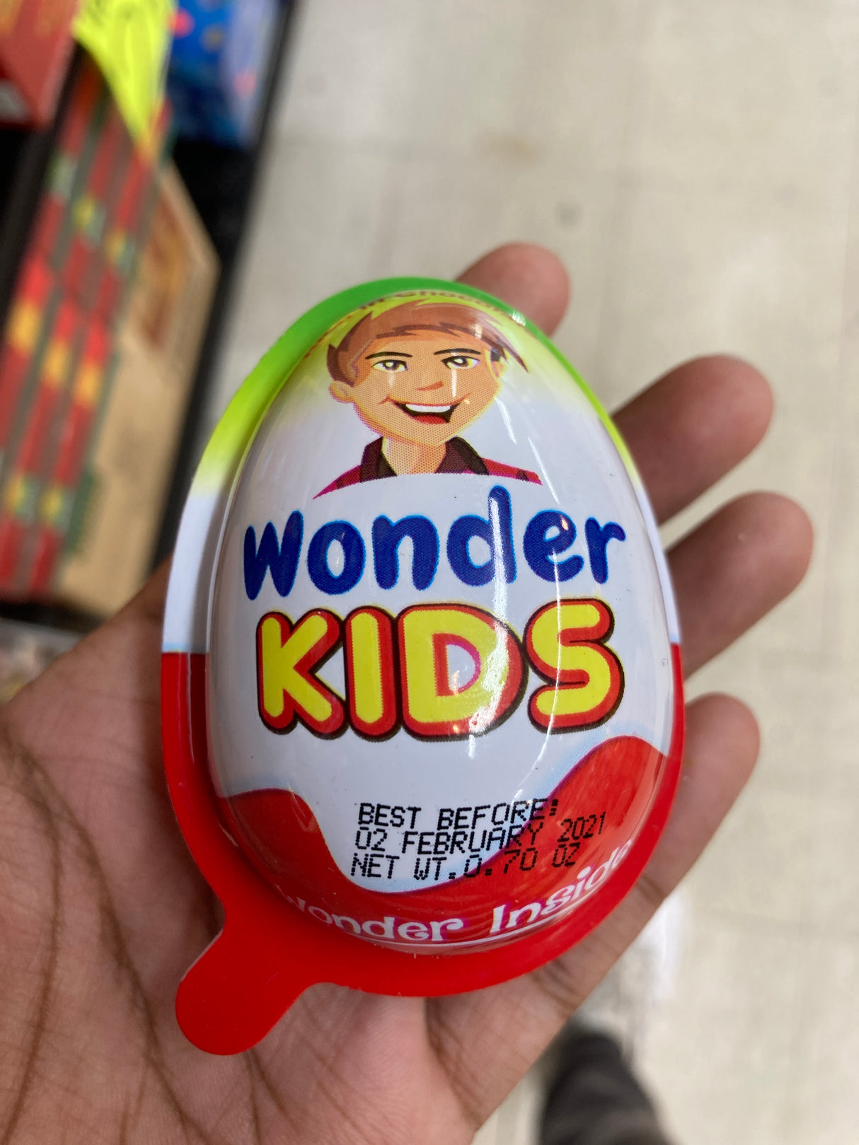 Wonder Kids Chocolate Egg Candy