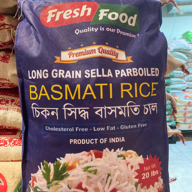 FRESH FOOD LONG GRAIN SELLA PARBOILED BASMATI RICE