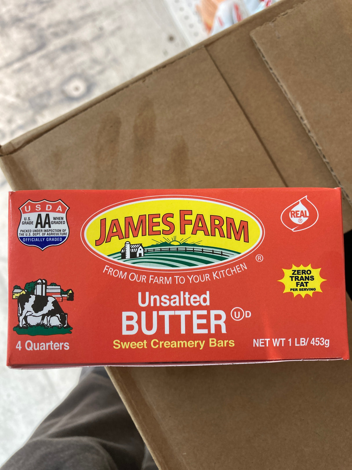 James Farm Unsalted Butter 1Lb